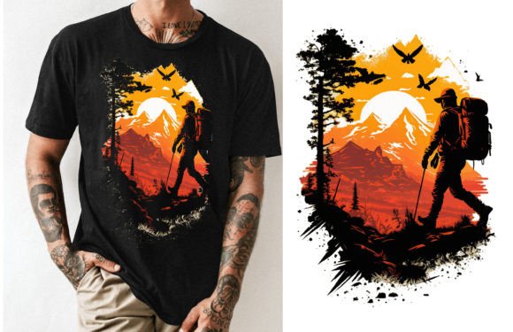 Adventure Hiking T-Shirt Design Graphics