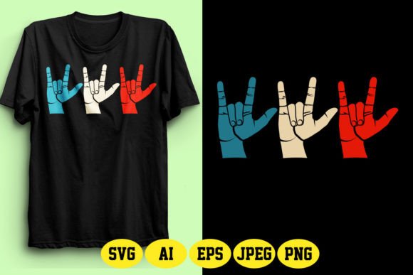 ASL Love Sign Design 1: Clean Graphics for Thoughtful T-Shirt Designs