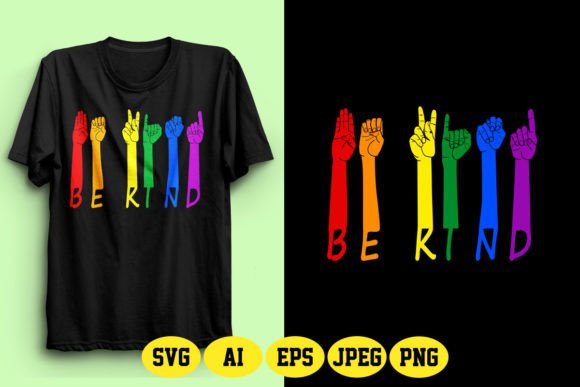 Be Kind ASL Graphics & T-Shirt Designs