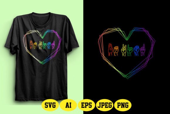 Be Kind ASL T-Shirt Design 17: Graphics That Speak With Purpose