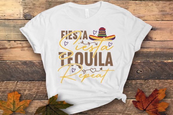 Fiesta Siesta Tequila Repeat SVG: Graphics for Crafts & Content