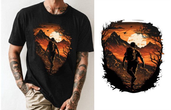 Hiking T-Shirt Design Free Graphics