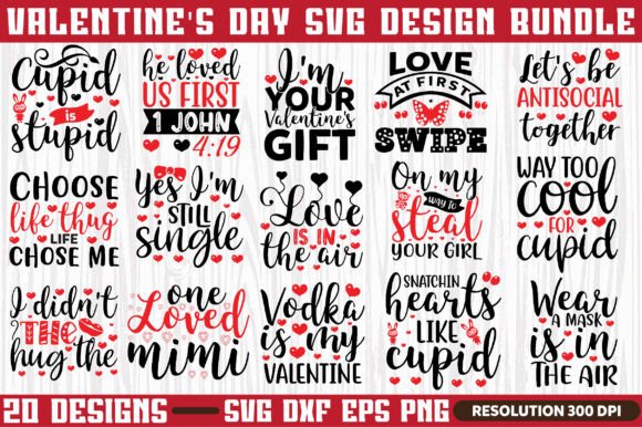 Valentine’s Day Design Bundle: Graphics for Crafts & Content